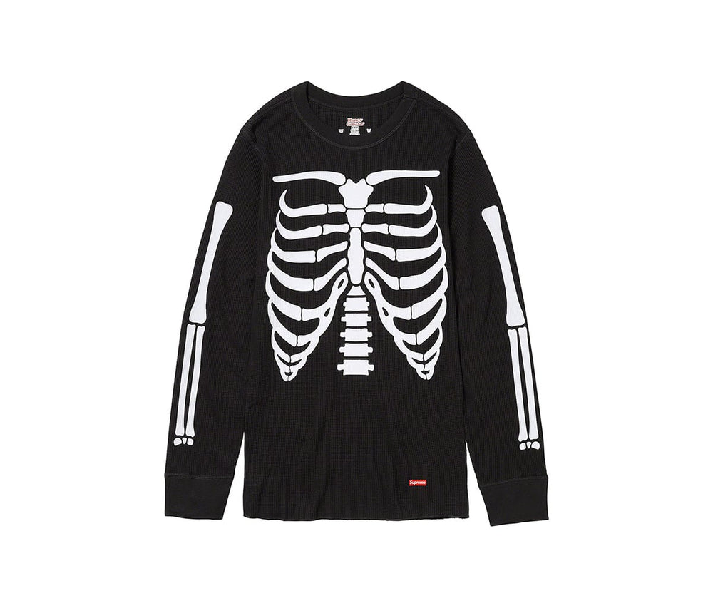 Supreme Hanes Bones Thermal Crew Black