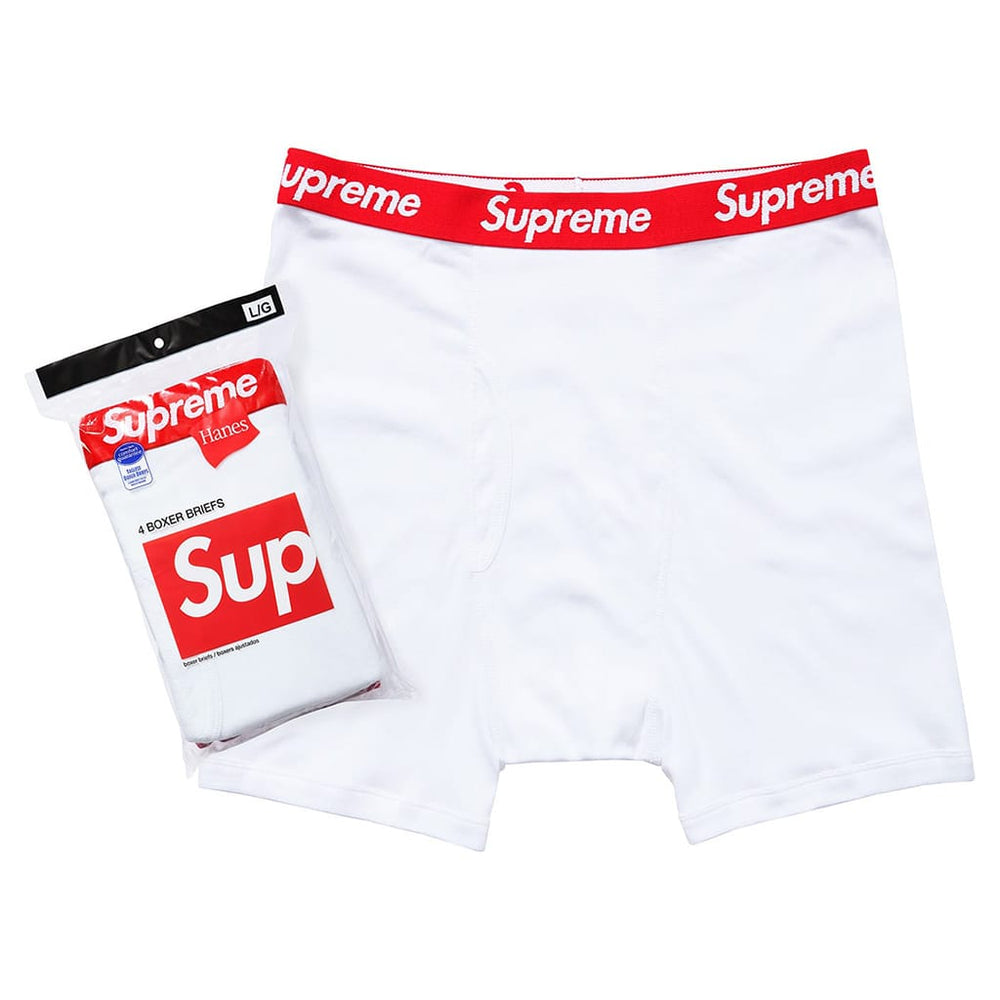 Supreme Hanes Shorts White (4pcs)