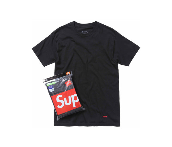 Supreme Hanes Tagless Tees (3 Pack) Black – Supreme