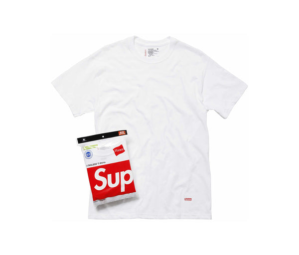 Supreme Hanes Tagless Tees (3 Pack) White – Supreme