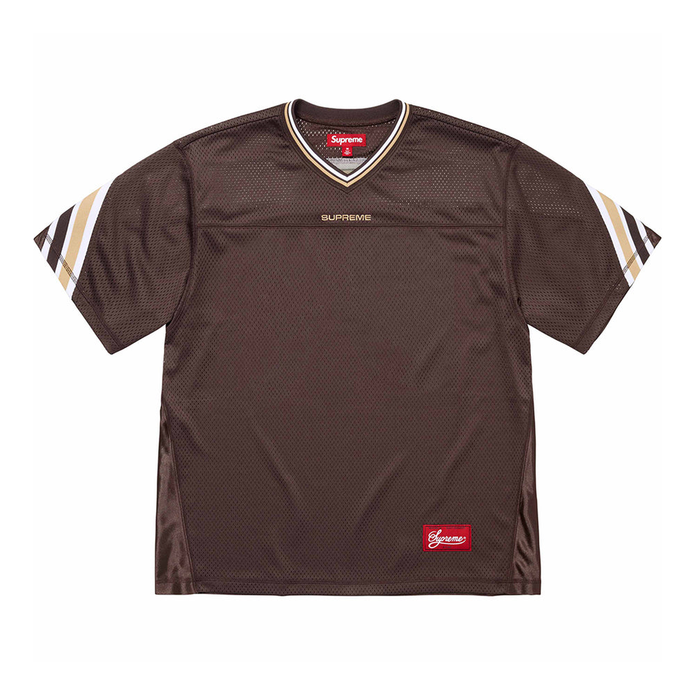 Supreme Jacquard Rib Football Jersey Brown