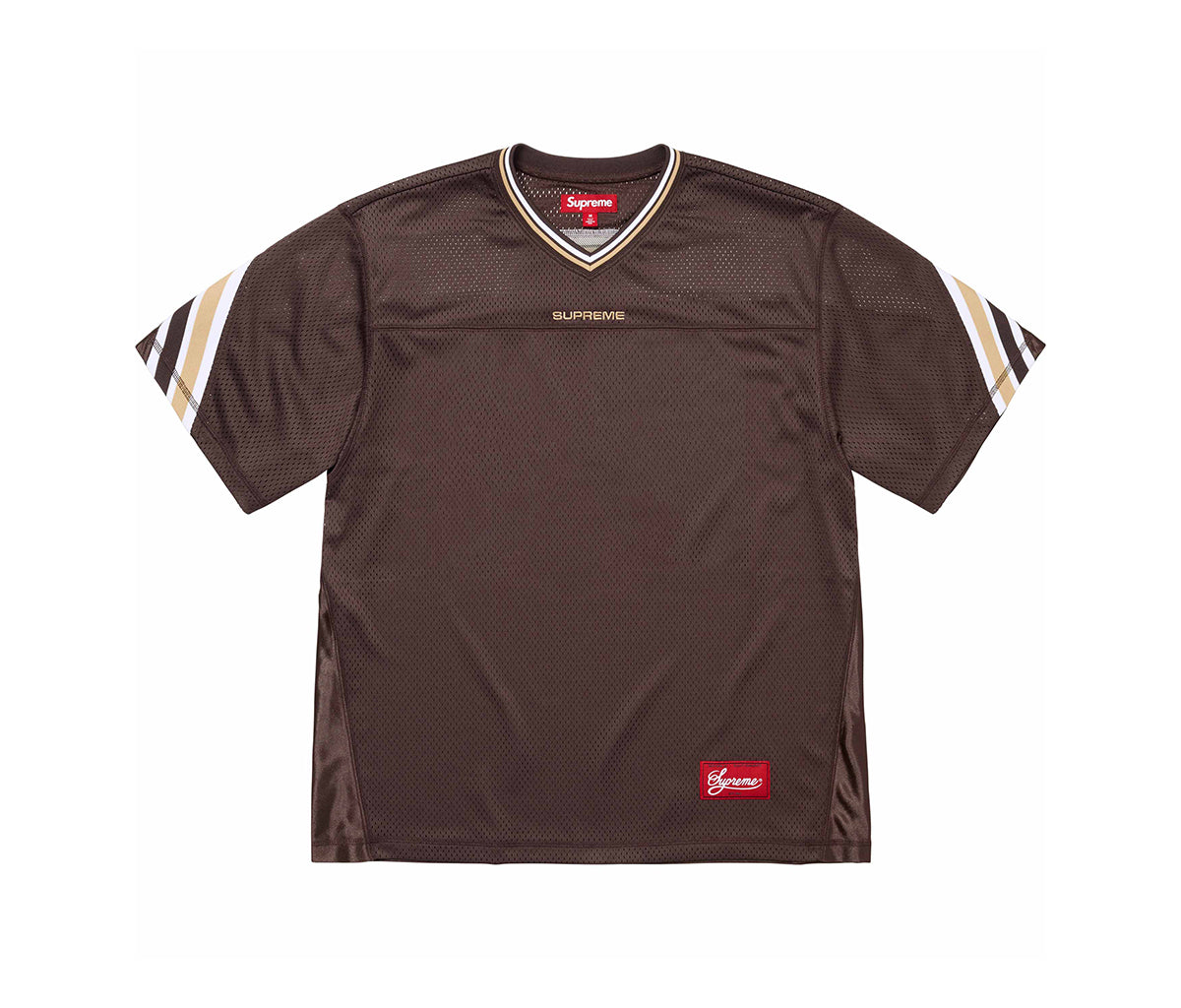 Supreme Jacquard Rib Football Jersey Brown