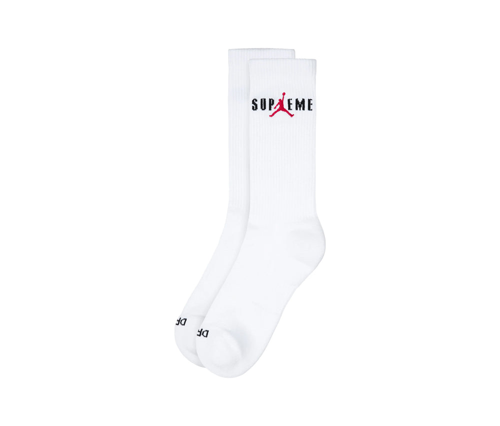 Supreme Jordan Crew Socks White