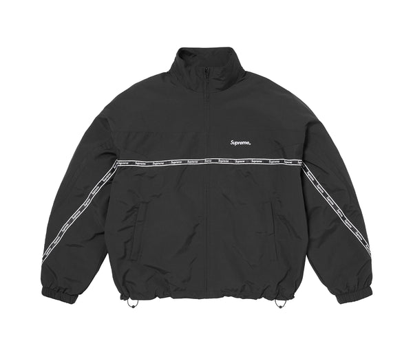 Supreme Logo Taping Track Jacket Black – Supreme