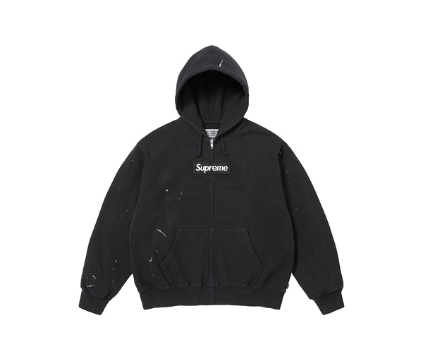 Supreme MM6 Maison Margiela Box Logo Zip Up Hooded Sweatshirt Black – Supreme