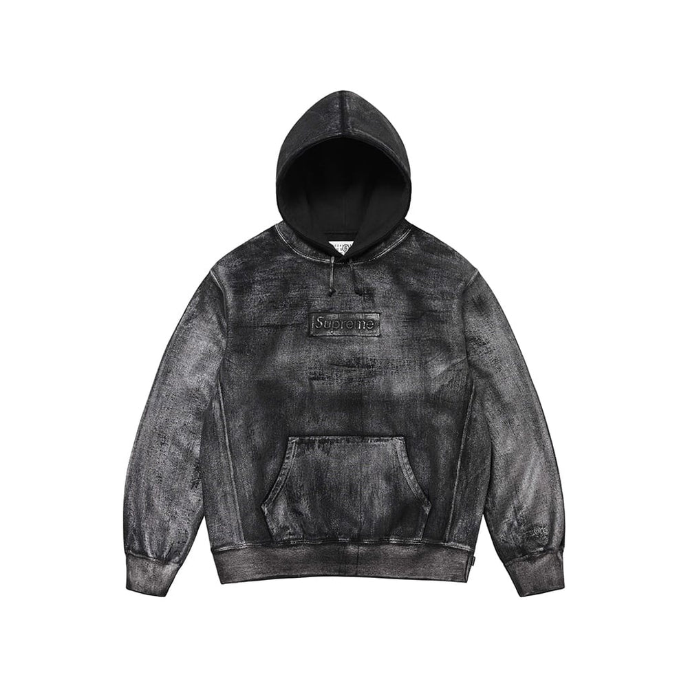 Supreme MM6 Maison Margiela Foil Box Logo Hooded Sweatshirt Black