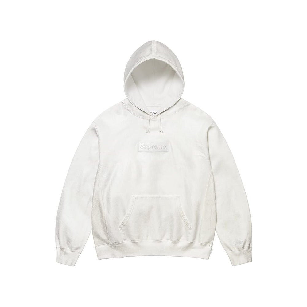 Supreme MM6 Maison Margiela Foil Box Logo Hooded Sweatshirt White