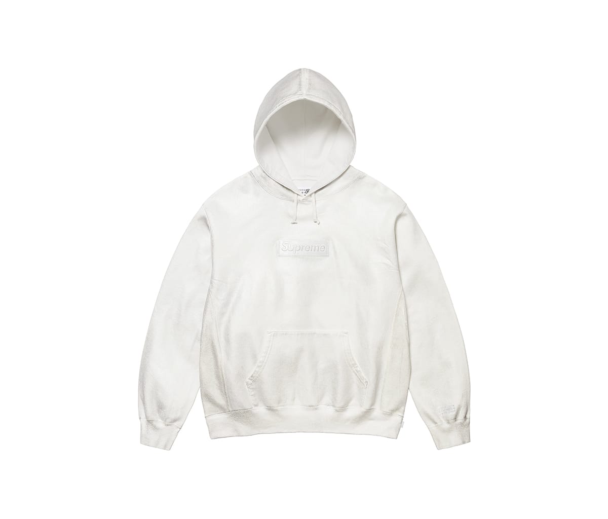 Supreme MM6 Maison Margiela Foil Box Logo Hooded Sweatshirt White