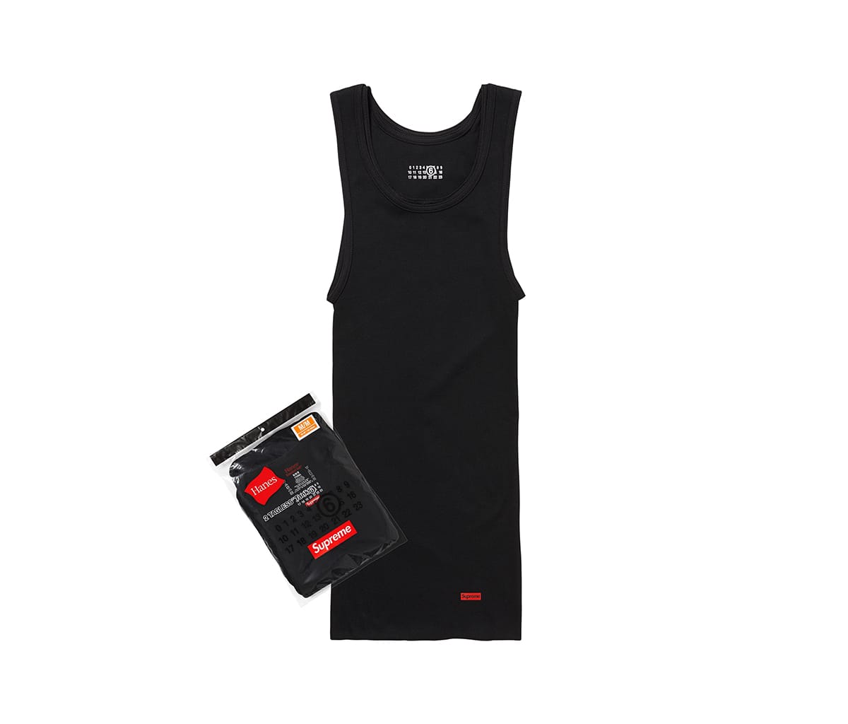 Supreme MM6 Maison Margiela Hanes Tagless Tank Top Black