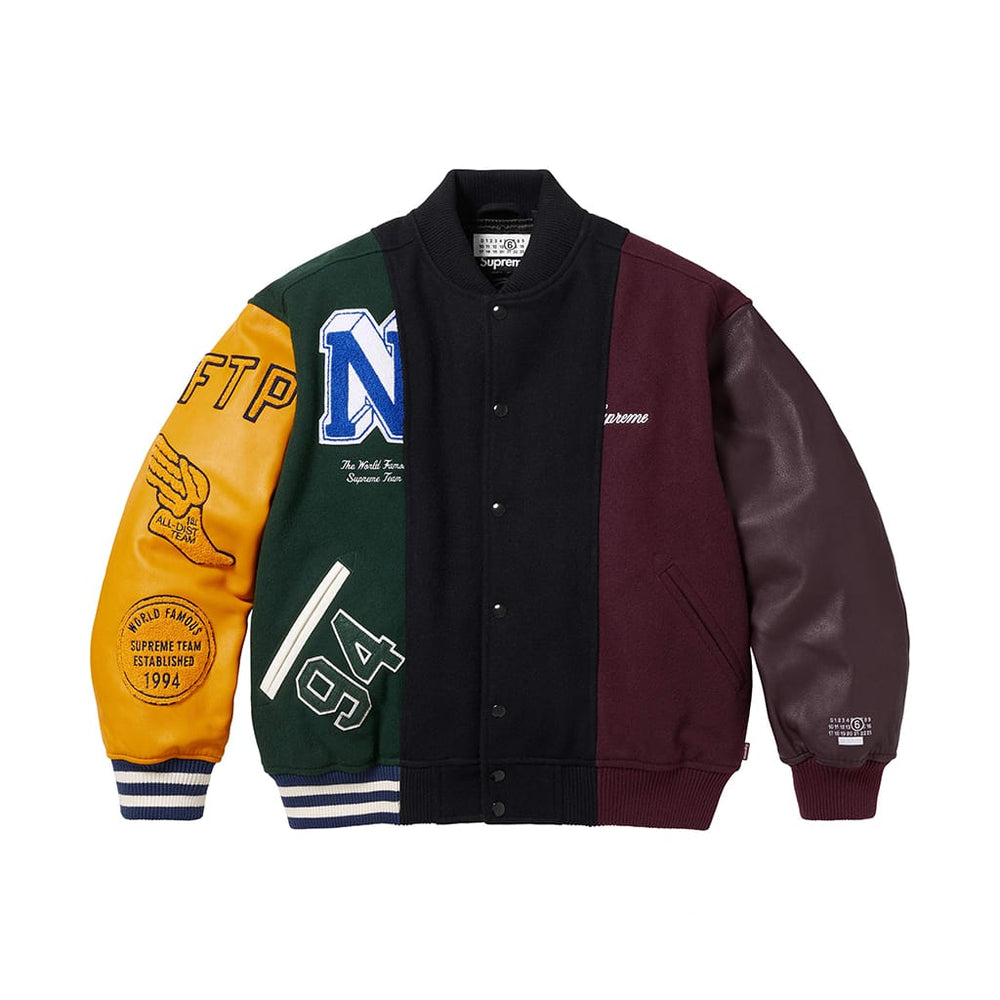 Supreme MM6 Maison Margiela Split Varsity Jacket Multicolor