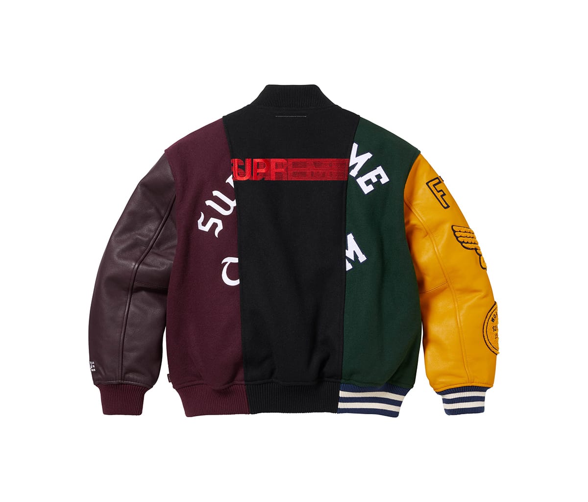 Supreme MM6 Maison Margiela Split Varsity Jacket Multicolor