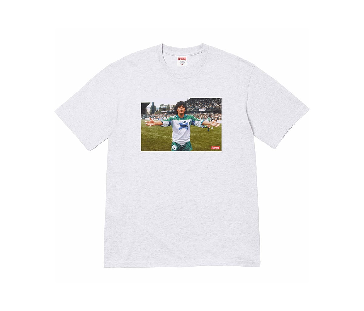 Supreme Maradona Tee Ash Grey