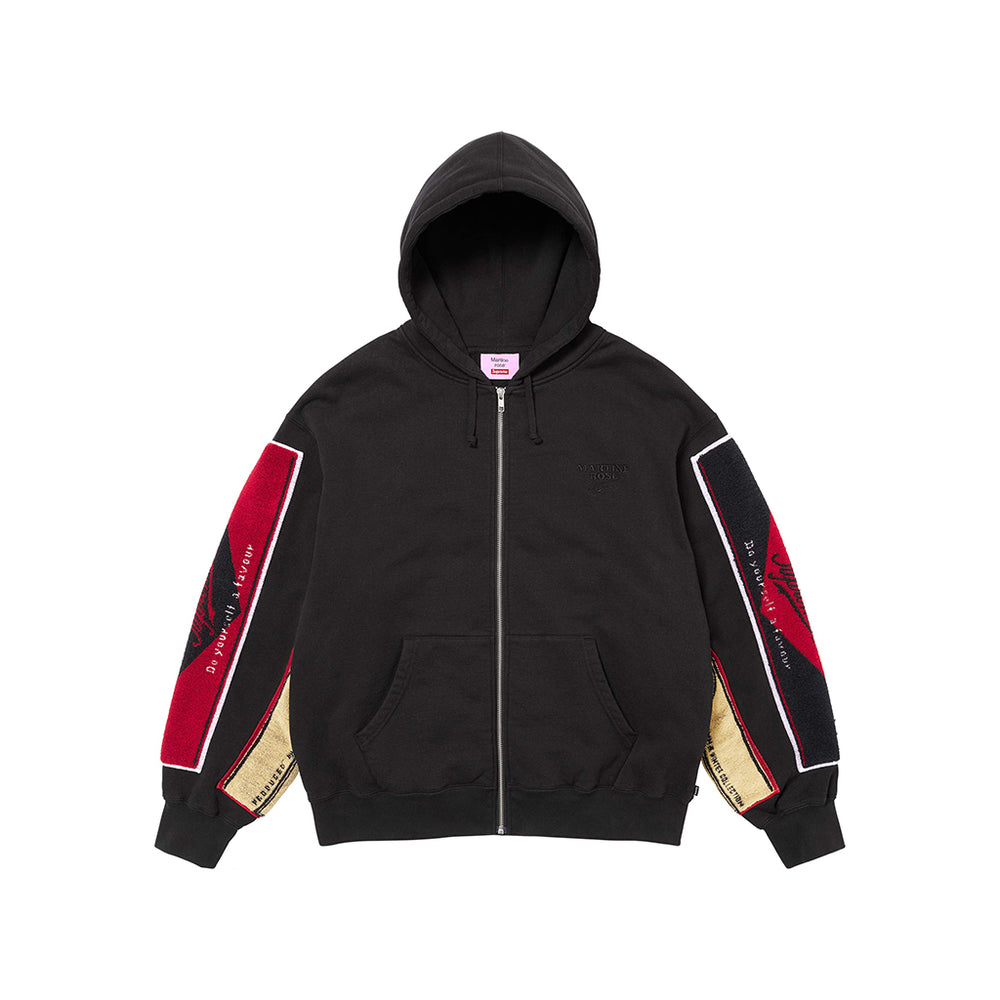 Supreme Martine Rose Towel Zip Up Hooded Sweatshirt Black