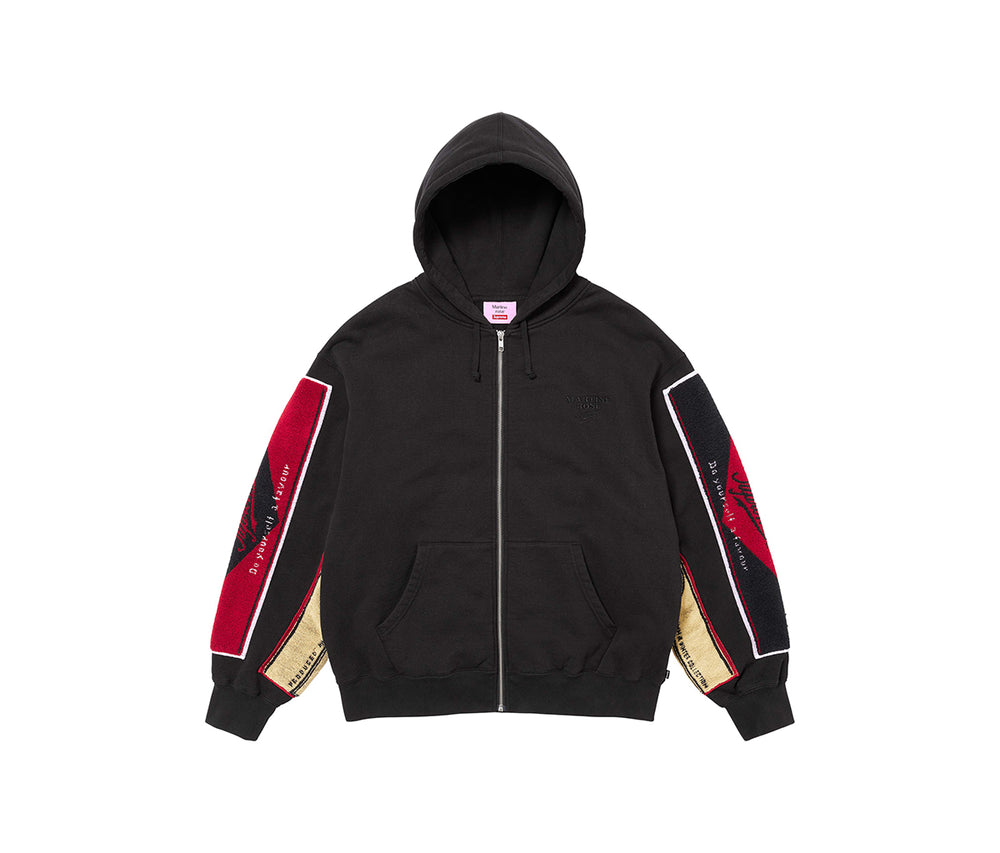 Supreme Martine Rose Towel Zip Up Hooded Sweatshirt Black