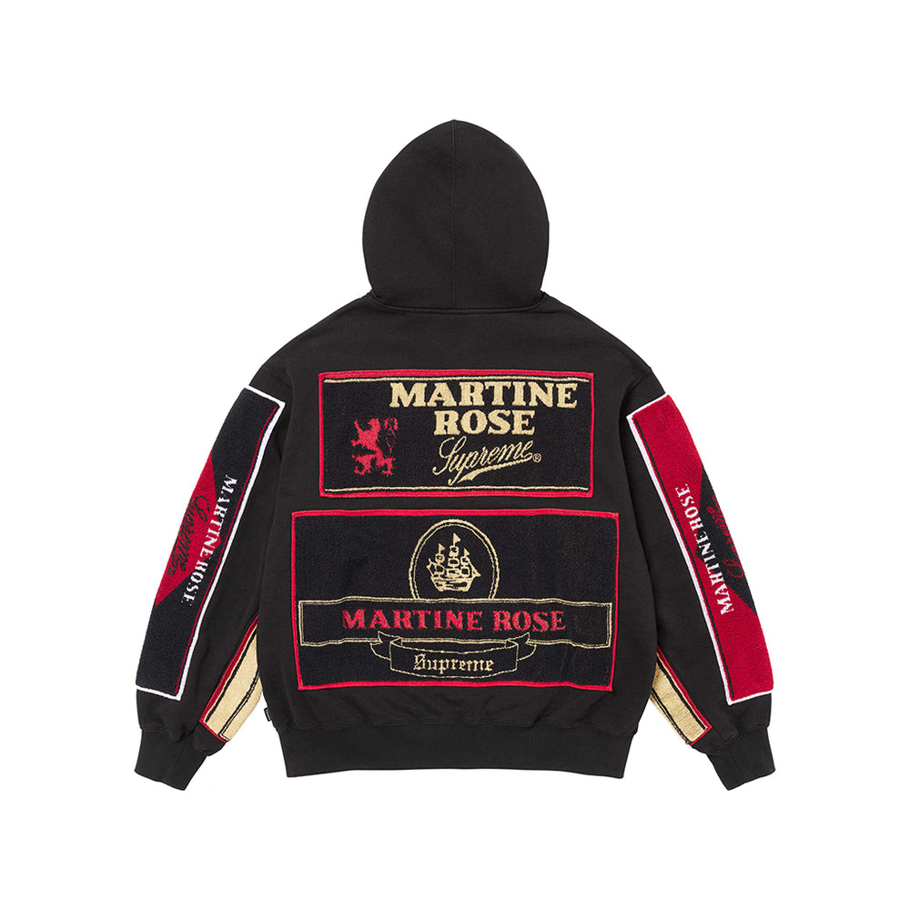 Supreme Martine Rose Towel Zip Up Hooded Sweatshirt Black