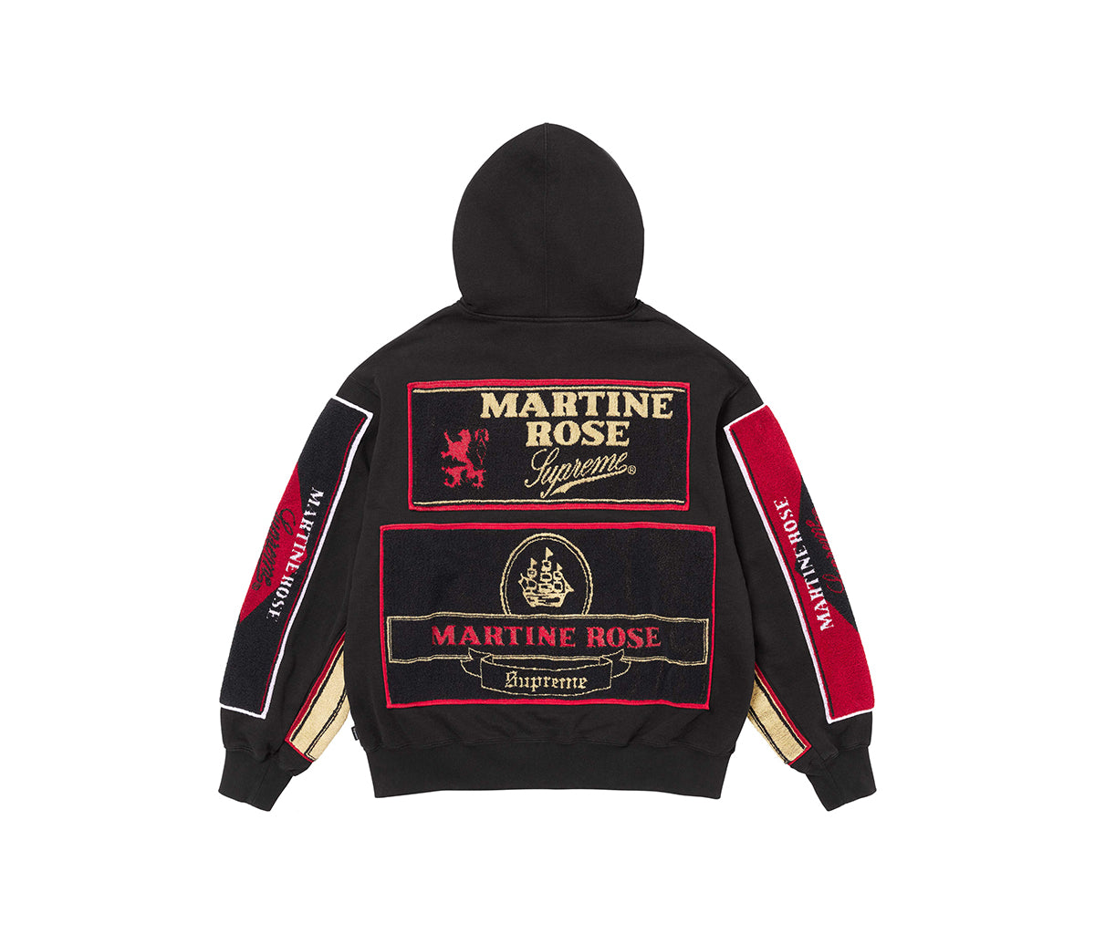 Supreme Martine Rose Towel Zip Up Hooded Sweatshirt Black