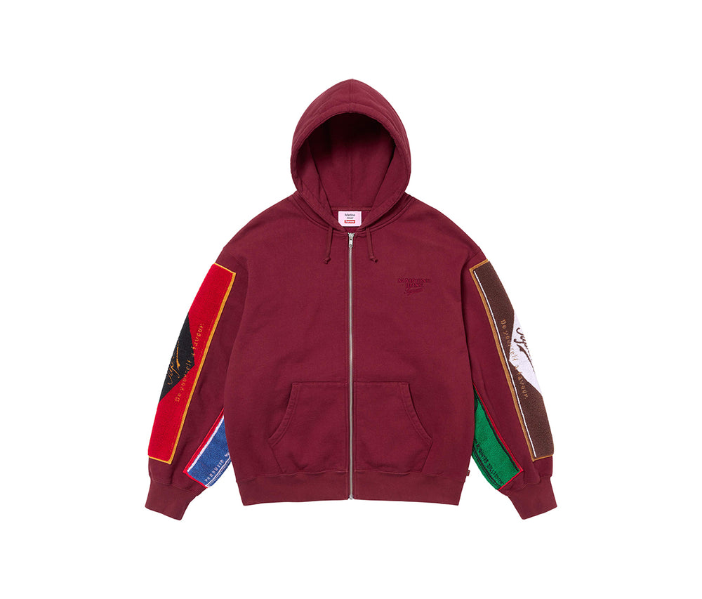 Supreme Martine Rose Towel Zip Up Hooded Sweatshirt Cardinal