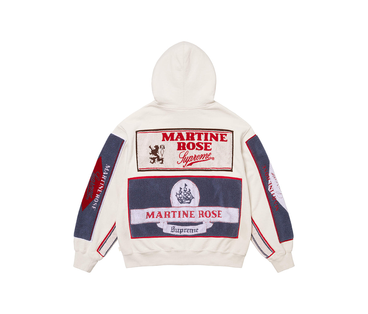 Supreme Martine Rose Towel Zip Up Hooded Sweatshirt White