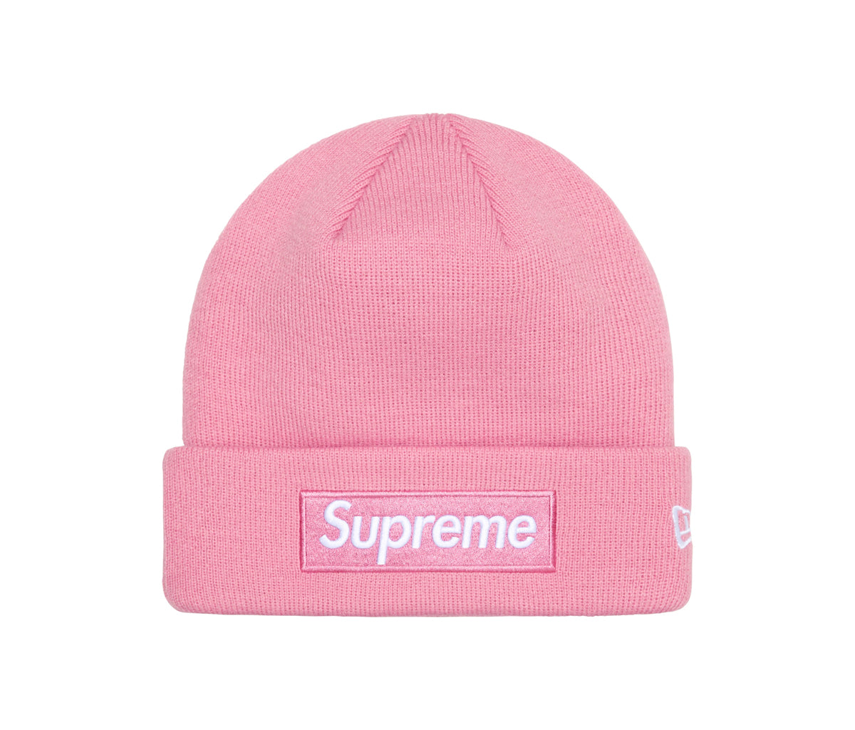 Supreme New Era Box Logo Beanie Dusty Pink (FW24)