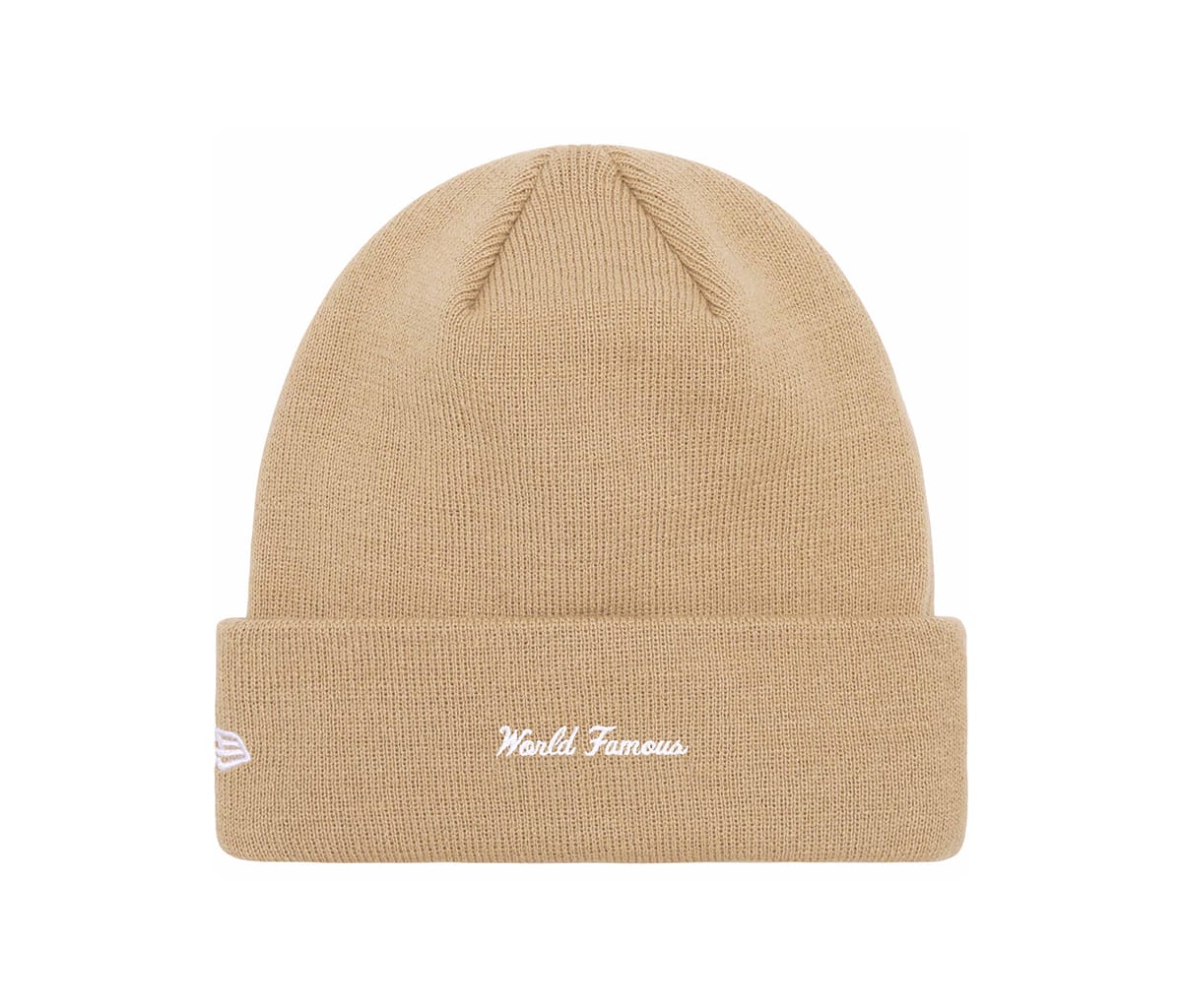 Supreme New Era Box Logo Beanie Dark Sand