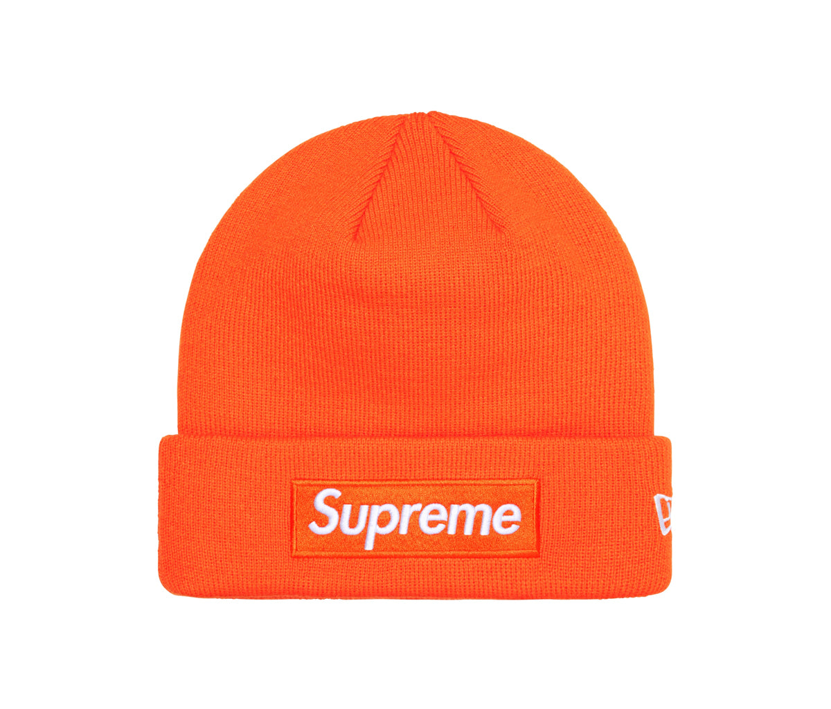 Supreme New Era Box Logo Beanie Dark Orange (FW24)