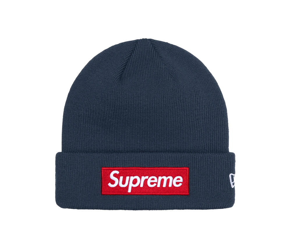 Supreme New Era Box Logo Beanie Navy (FW24)