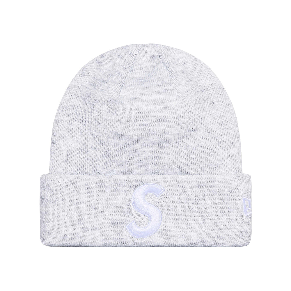 Supreme New Era S Logo Beanie Ash Grey (FW24)