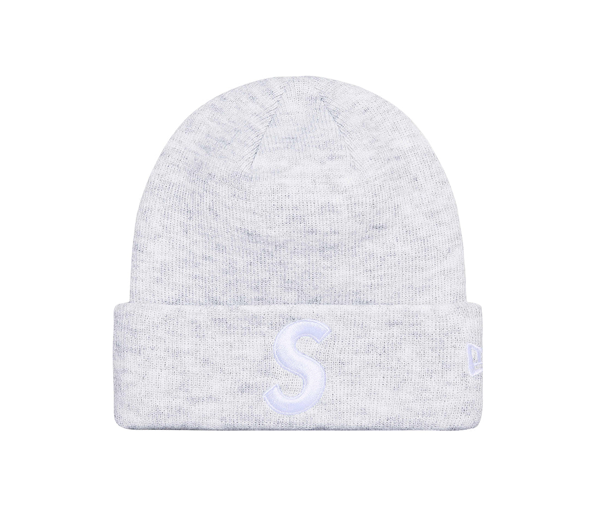 Supreme New Era S Logo Beanie Ash Grey (FW24)