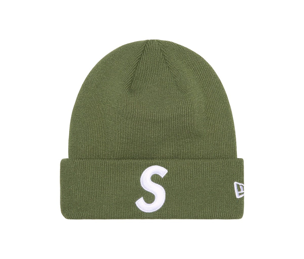 Supreme New Era S Logo Beanie Olive