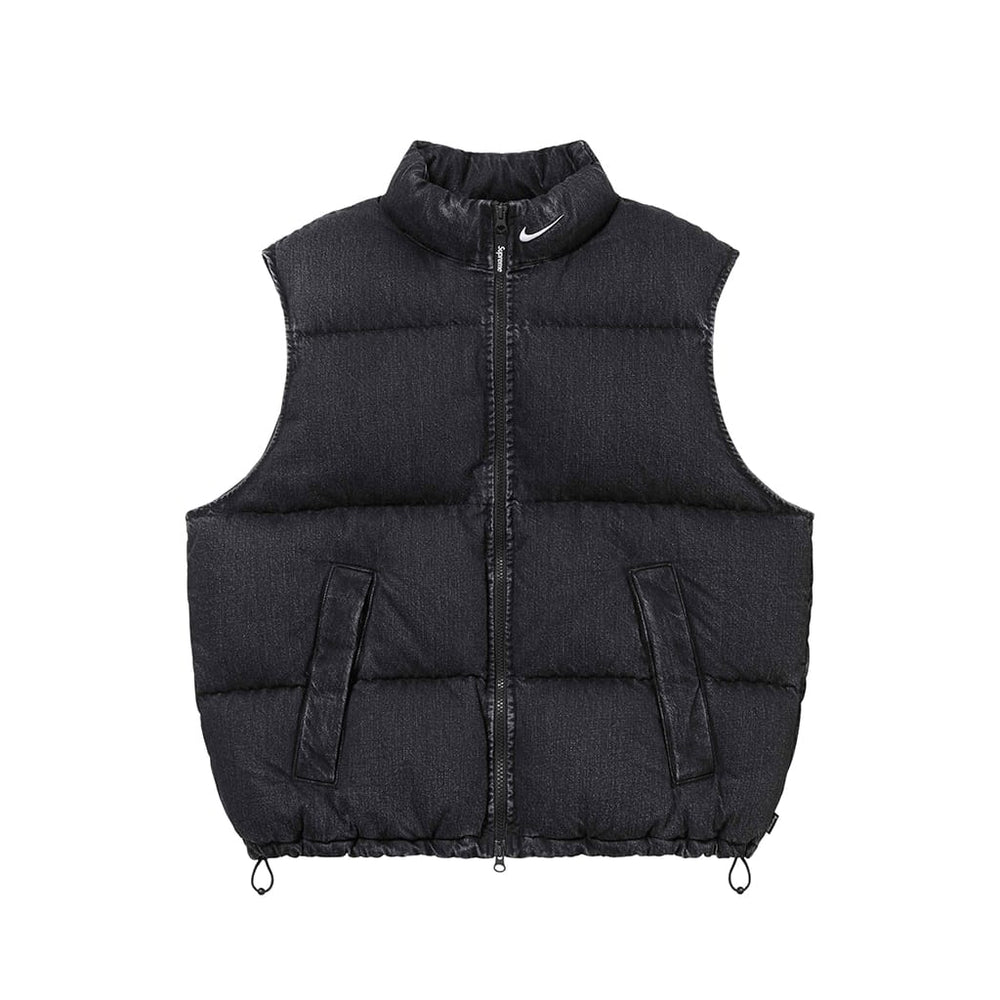 Supreme Nike Denim Puffer Vest Black