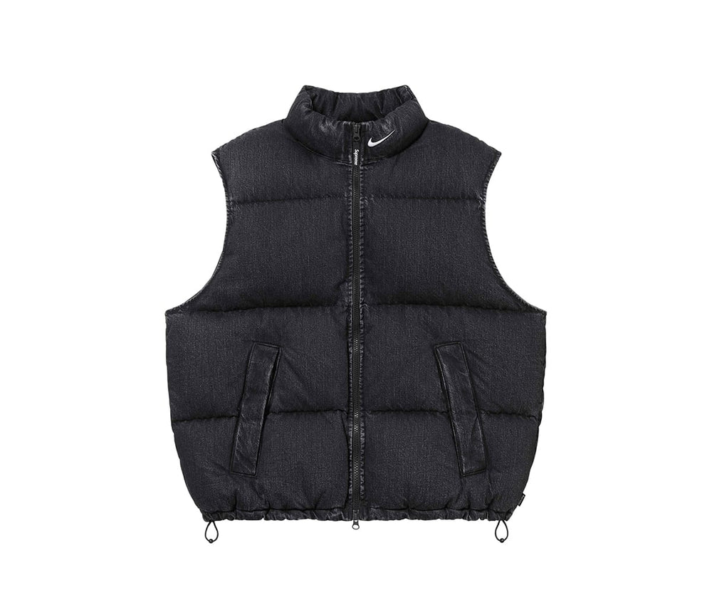 Supreme Nike Denim Puffer Vest Black