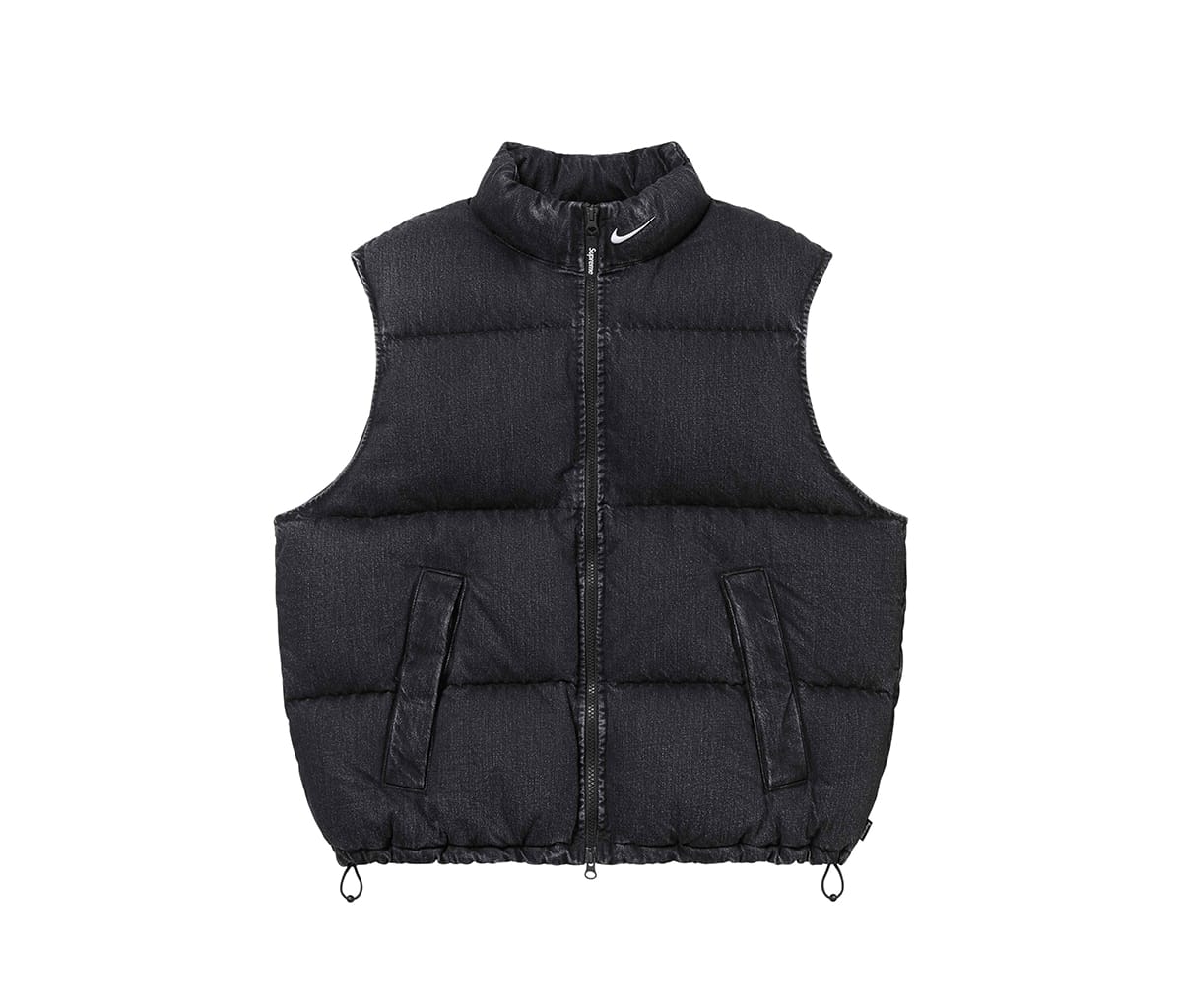 Supreme Nike Denim Puffer Vest Black