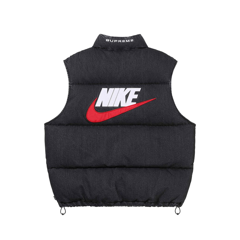 Supreme Nike Denim Puffer Vest Black