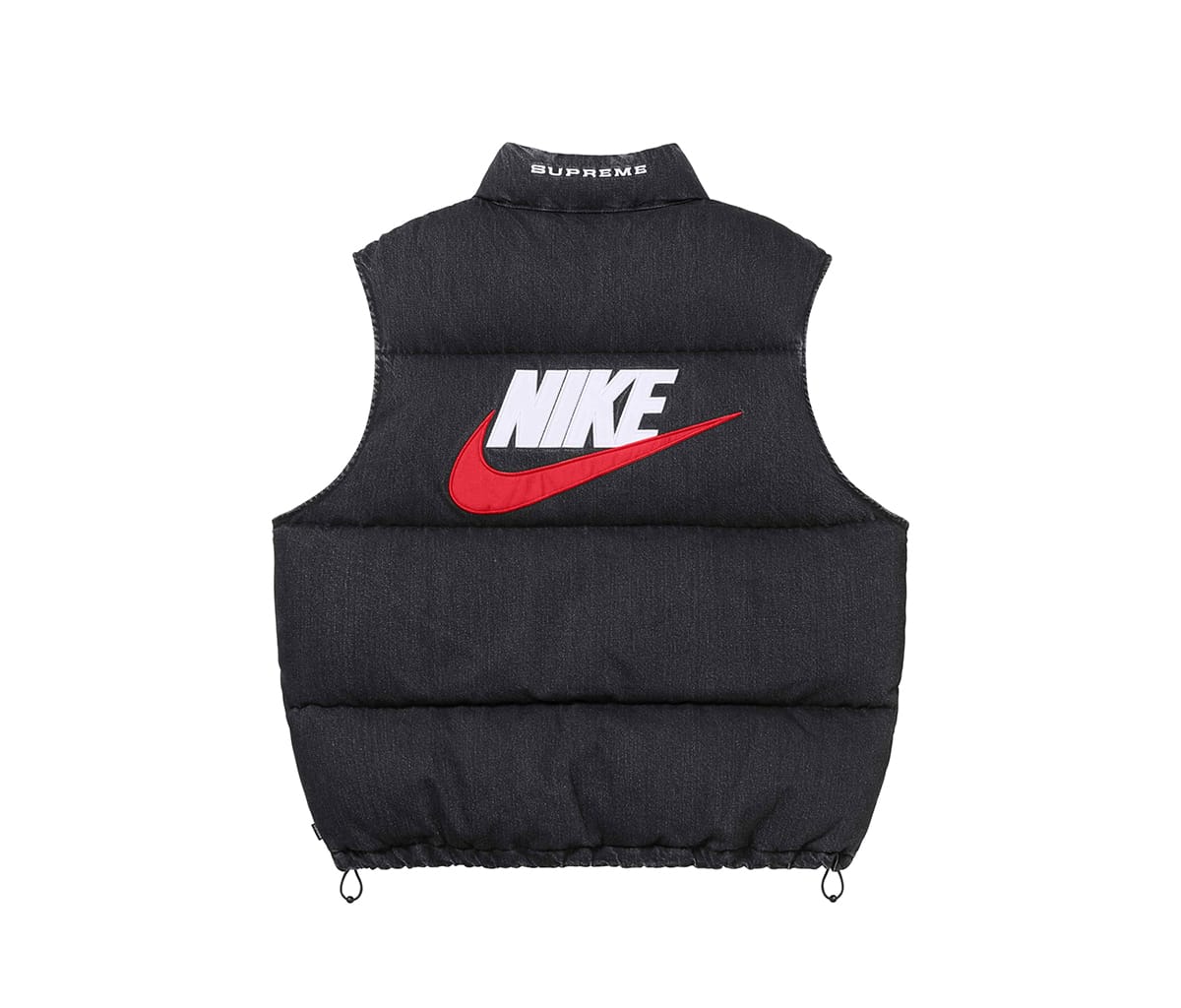 Supreme Nike Denim Puffer Vest Black