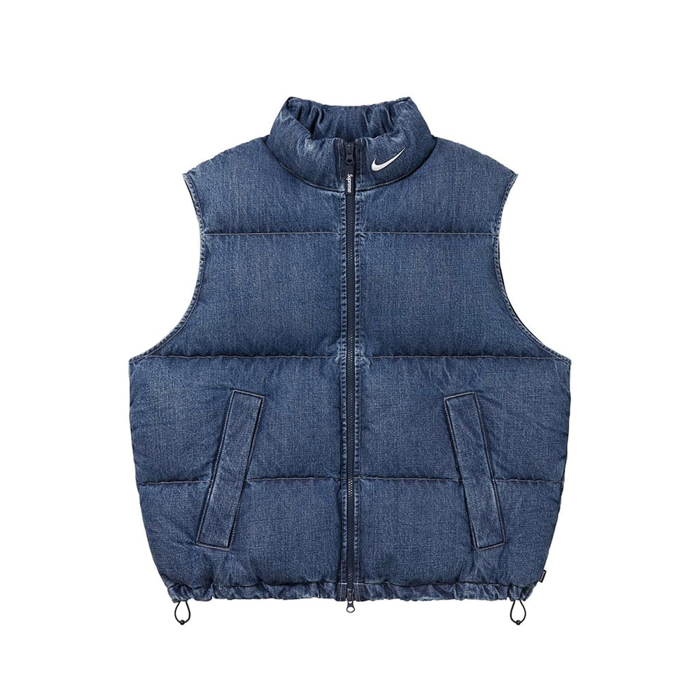 Supreme Nike Denim Puffer Vest Indigo