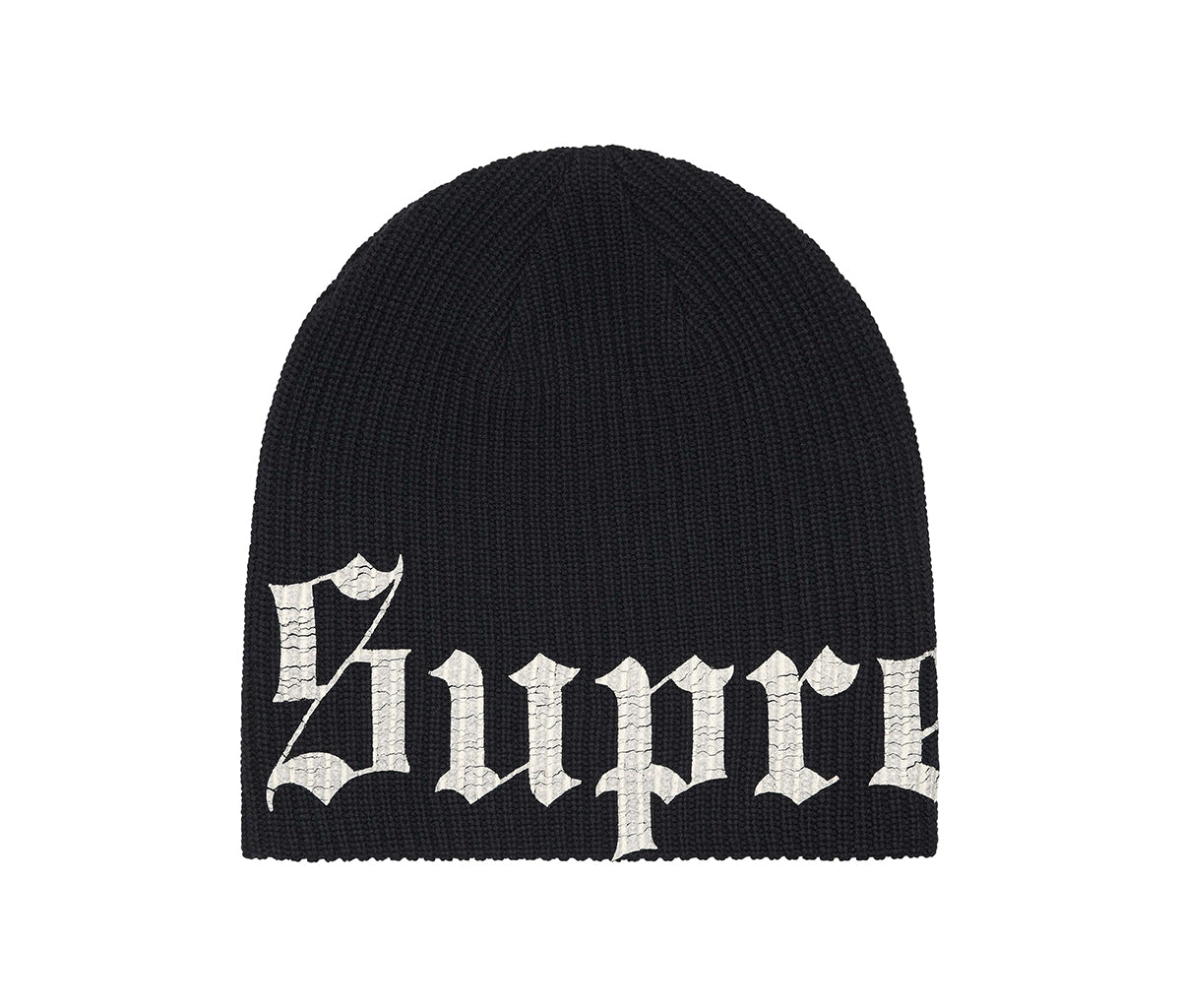 Supreme Old English Printed Beanie Black (SS26) – Section Store