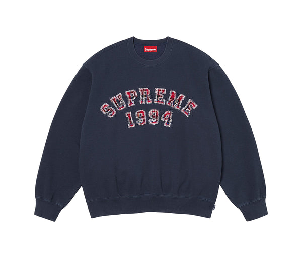 Supreme Plaid Arc Crewneck Navy – Supreme