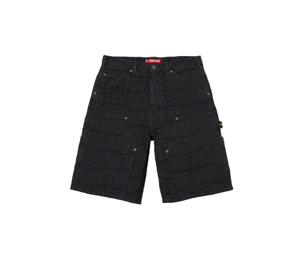 Supreme Repeat Jacquard Double Knee Denim Short Black – Supreme