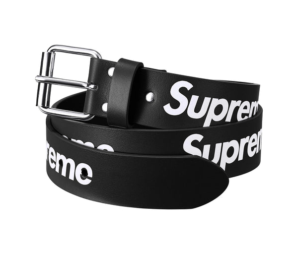 Supreme Repeat Leather Belt Black – Supreme
