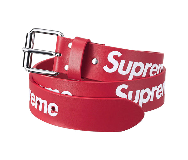 Supreme Repeat Leather Belt Red – Supreme