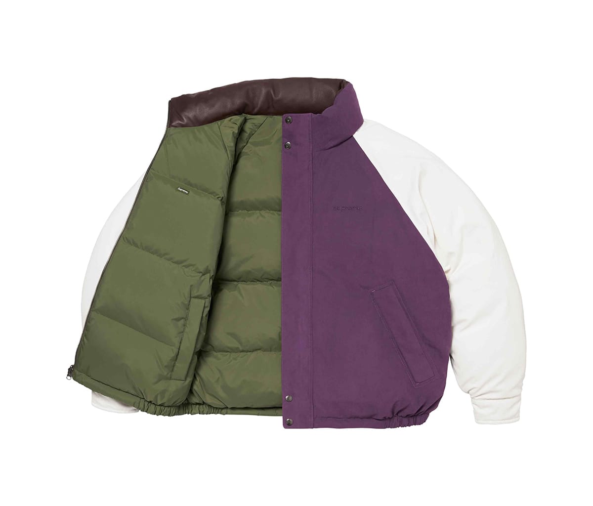 Supreme Reversible Down Puffer Jacket Purple