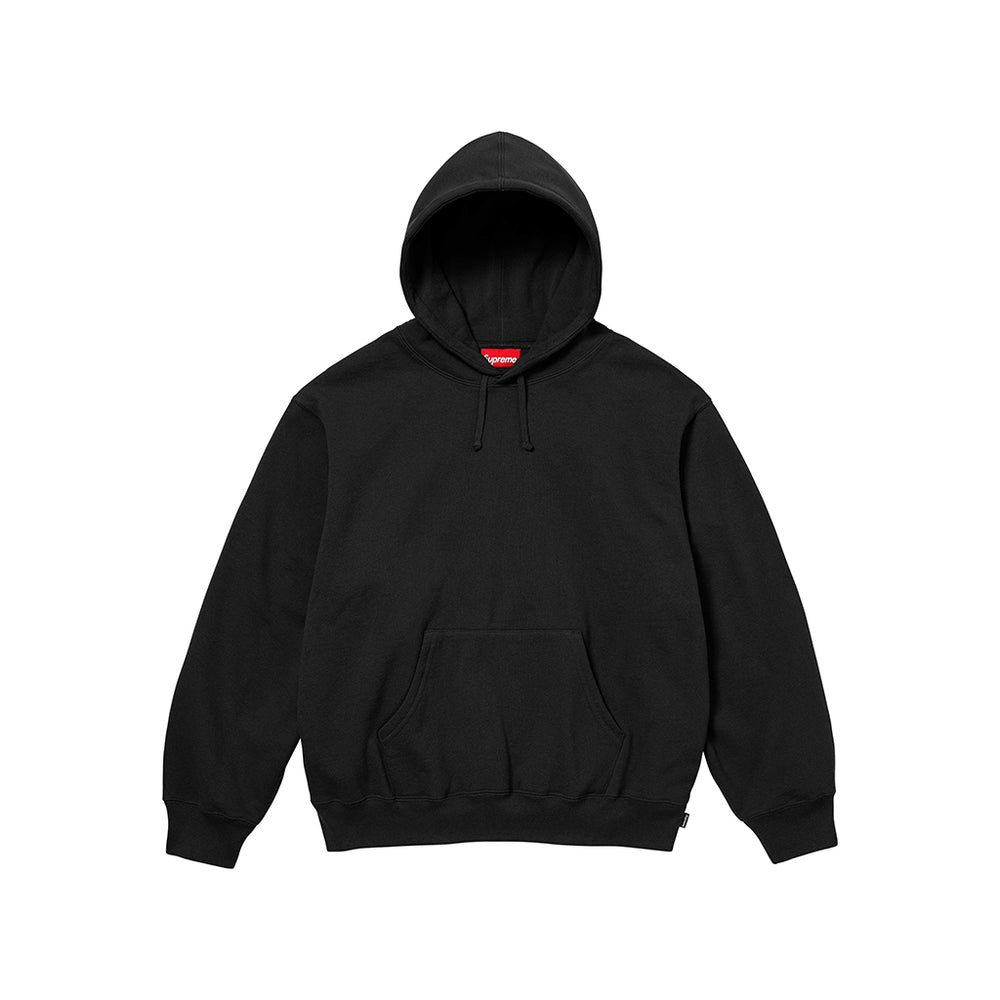 Supreme Satin Applique Hooded Sweatshirt Black