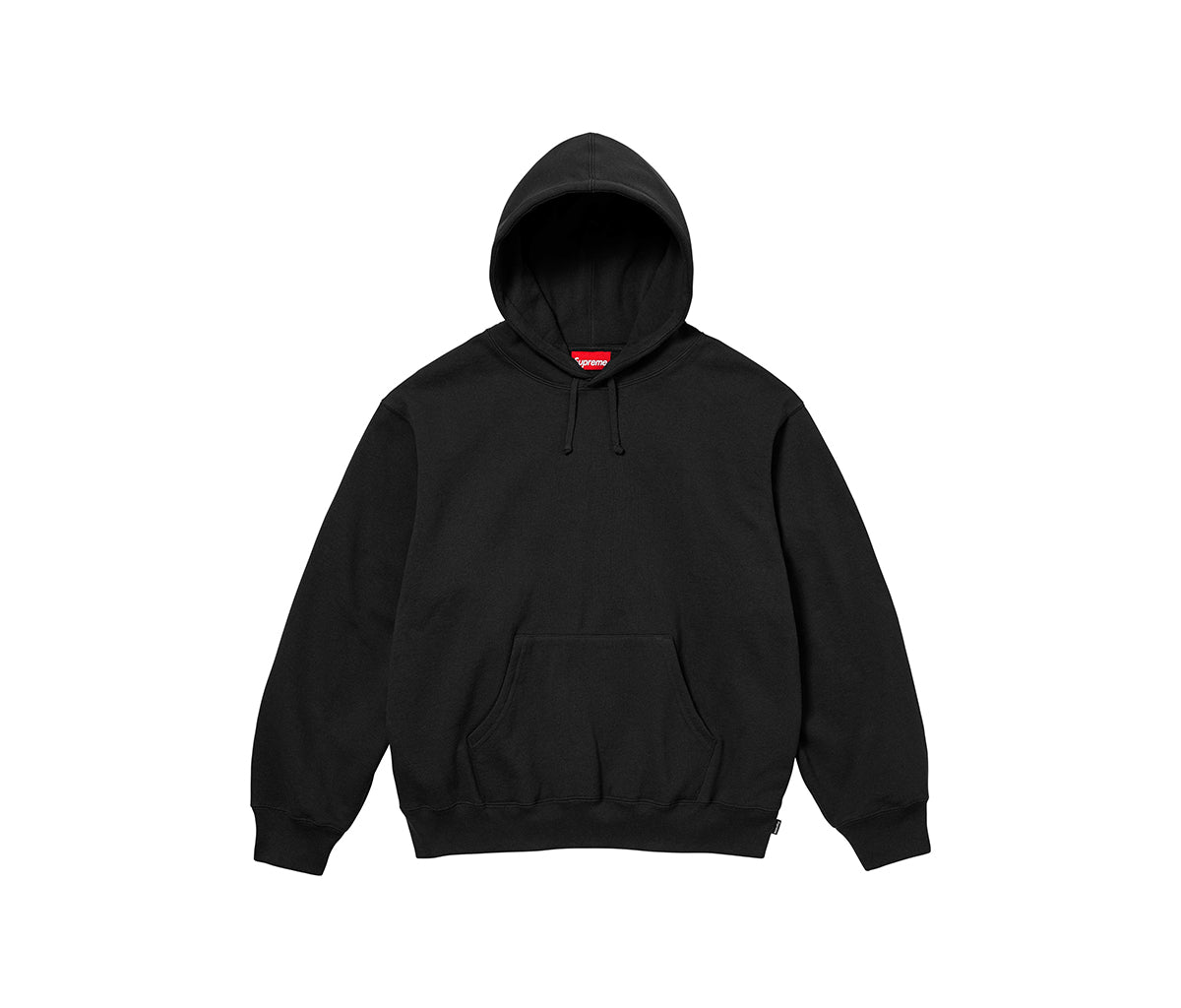 Supreme Satin Applique Hoodaed Sweatshirt Black