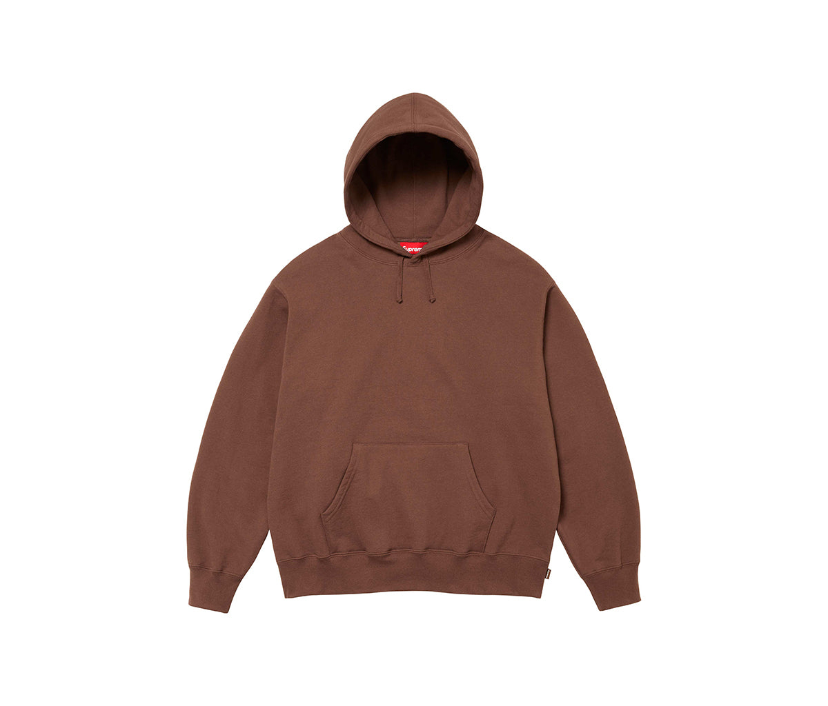 Supreme Satin Applique Hoodaed Sweatshirt Brown