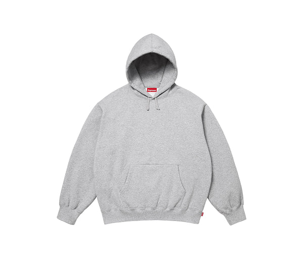Supreme Satin Appliqué Hooded Sweatshirt Heather Grey – Supreme