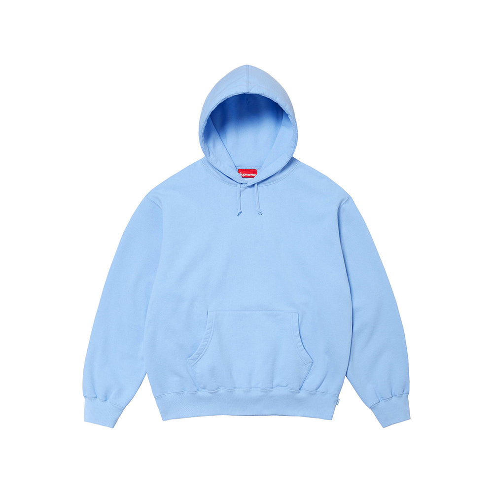 Supreme Satin Applique Hooded Sweatshirt Light Blue