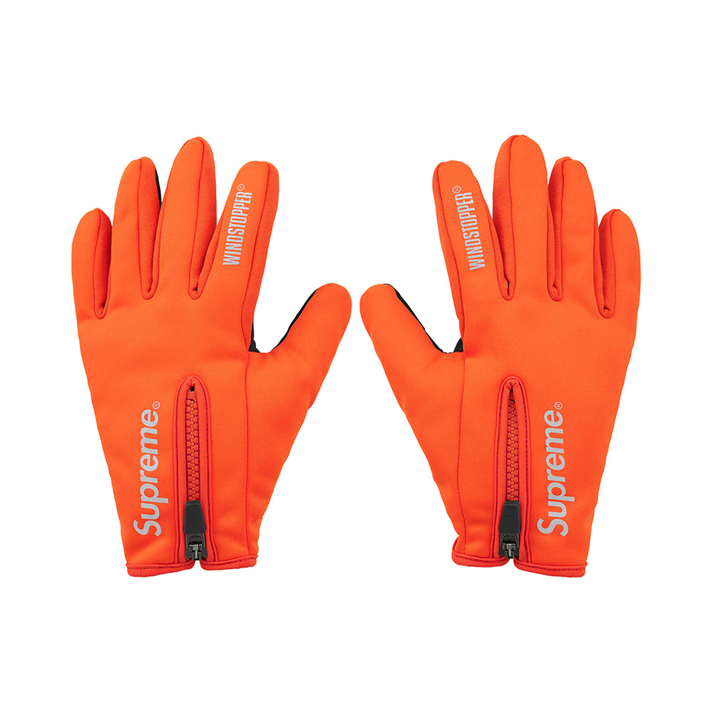 Supreme WINDSTOPPER Zip Gloves Orange