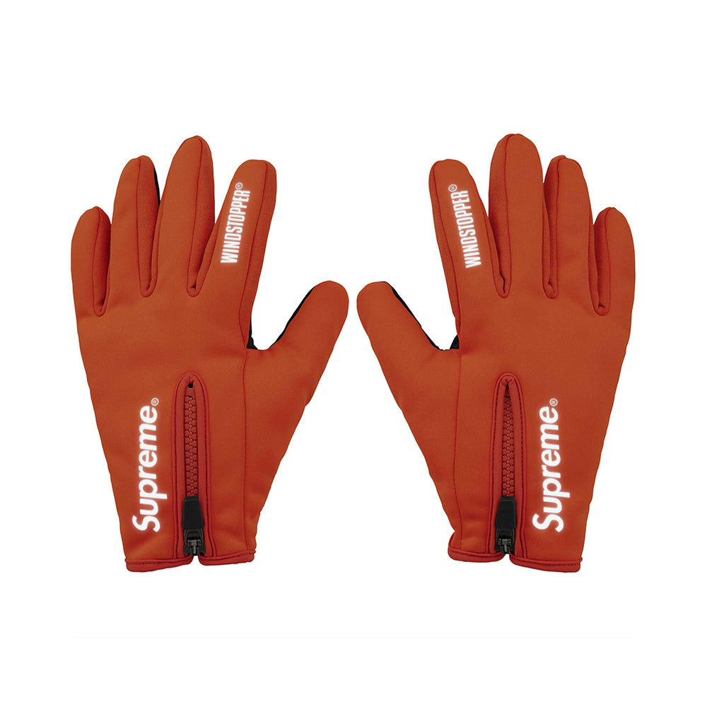 Supreme WINDSTOPPER Zip Gloves Orange