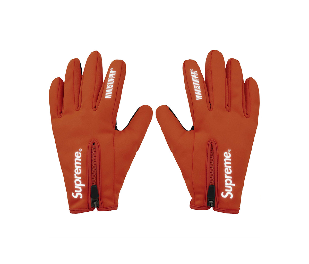 Supreme WINDSTOPPER Zip Gloves Orange