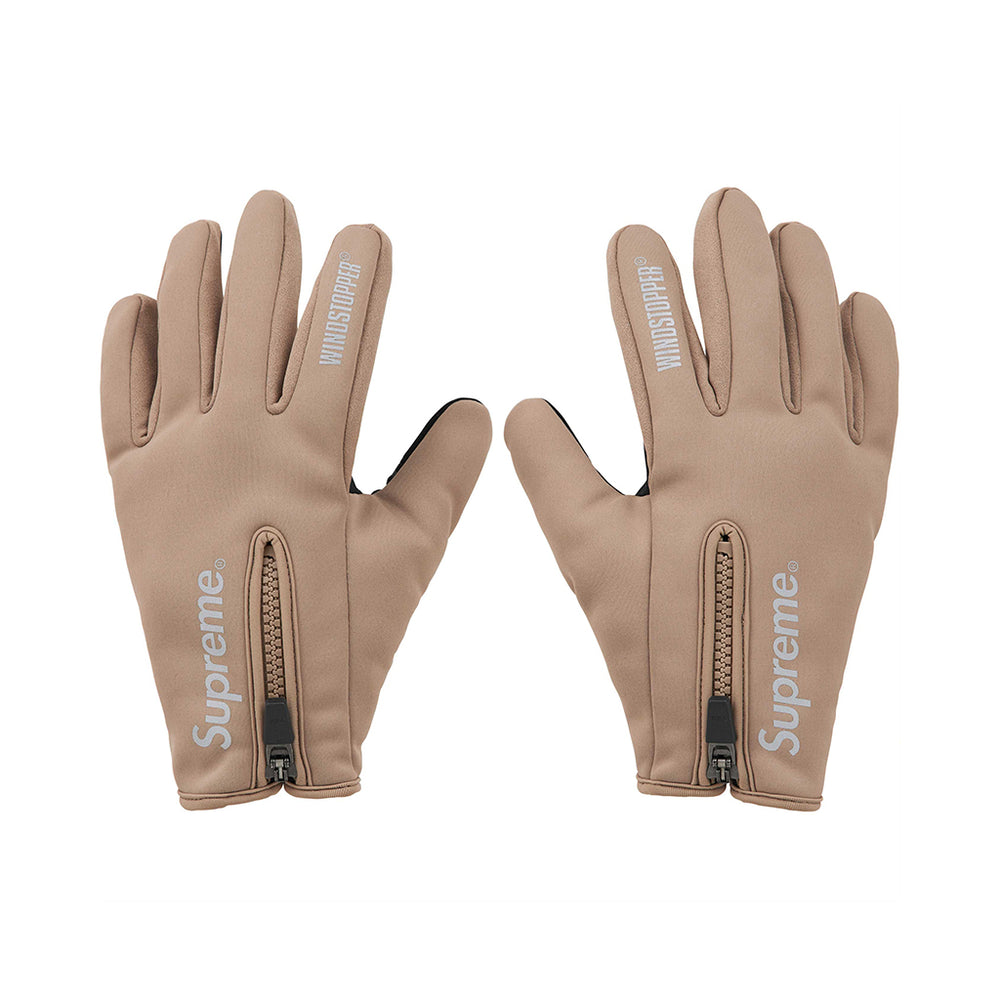 Supreme WINDSTOPPER Zip Gloves Taupe